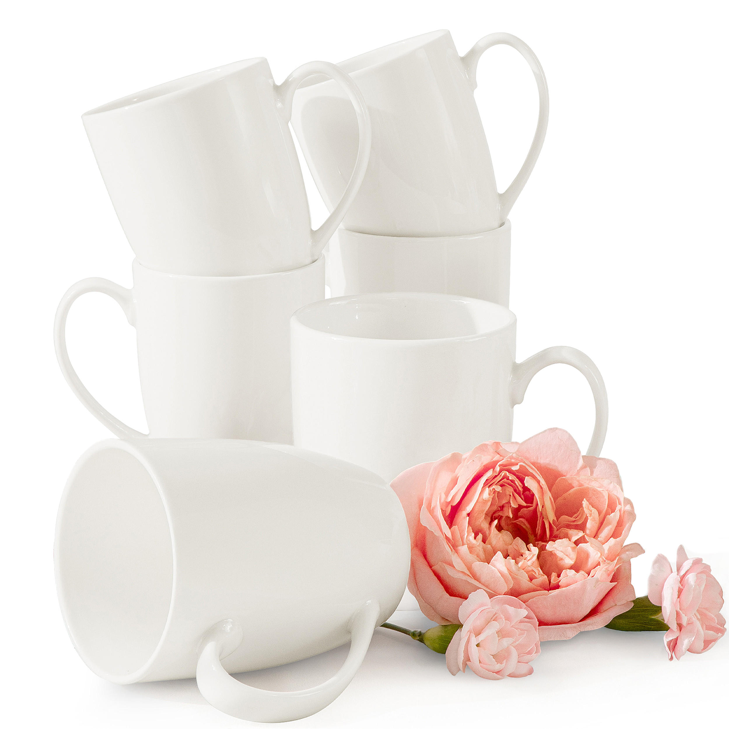 TASSEN-SET BECHER-SET AD BELLA 6-tlg,Porzellan, ecru - Ecru, Keramik (0.4L) - KONSIMO®