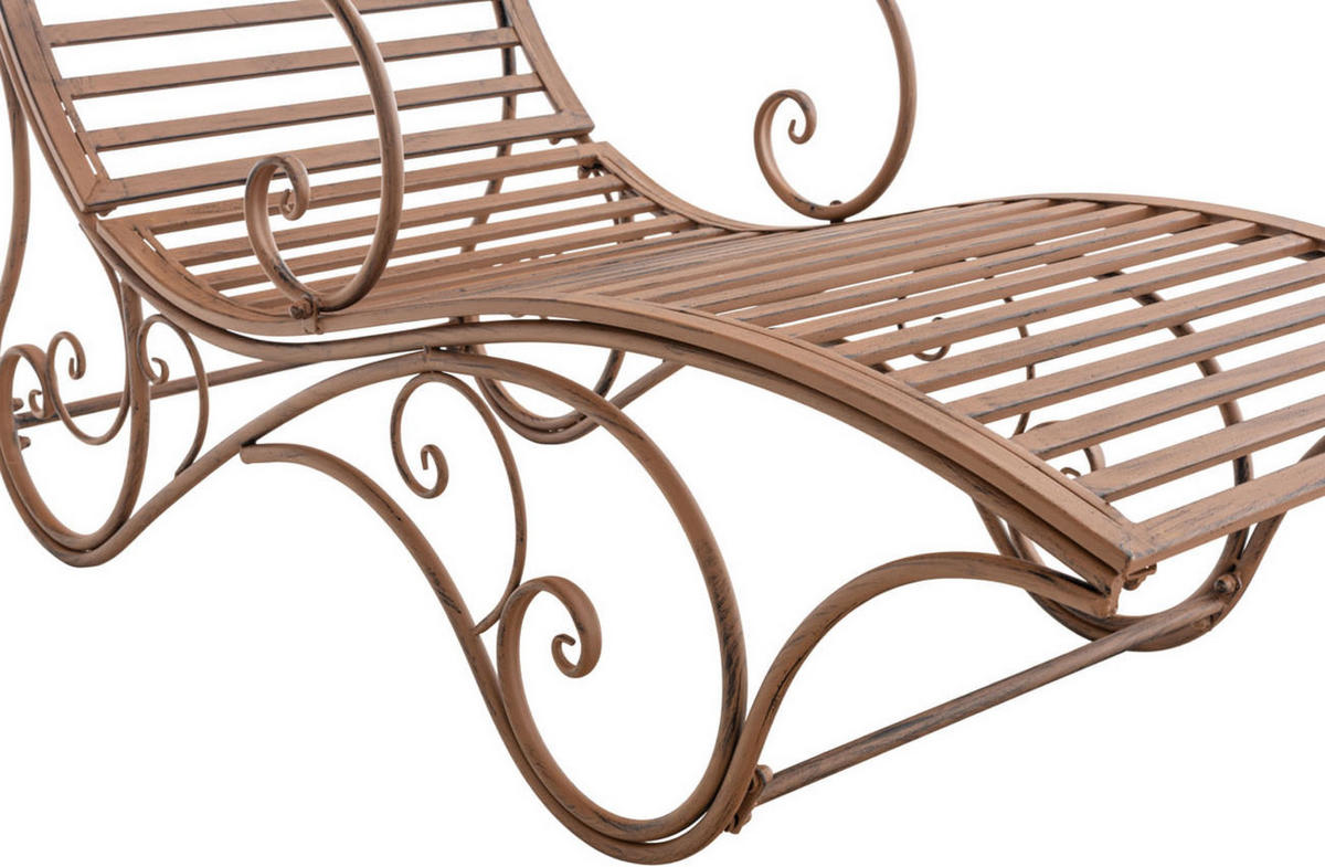 GARTENLIEGE Aurelle antik braun - Braun, Metall (58/101/140cm) - TPFGarden