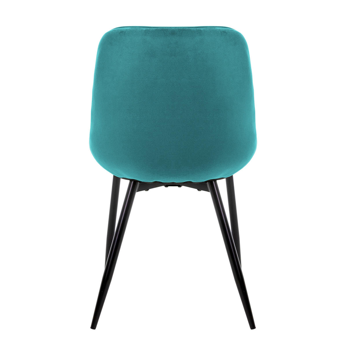 ESSZIMMERSTUHL Samt Türkis 4er Set - Türkis, Textil (54/81/60cm) - ML-DESIGN