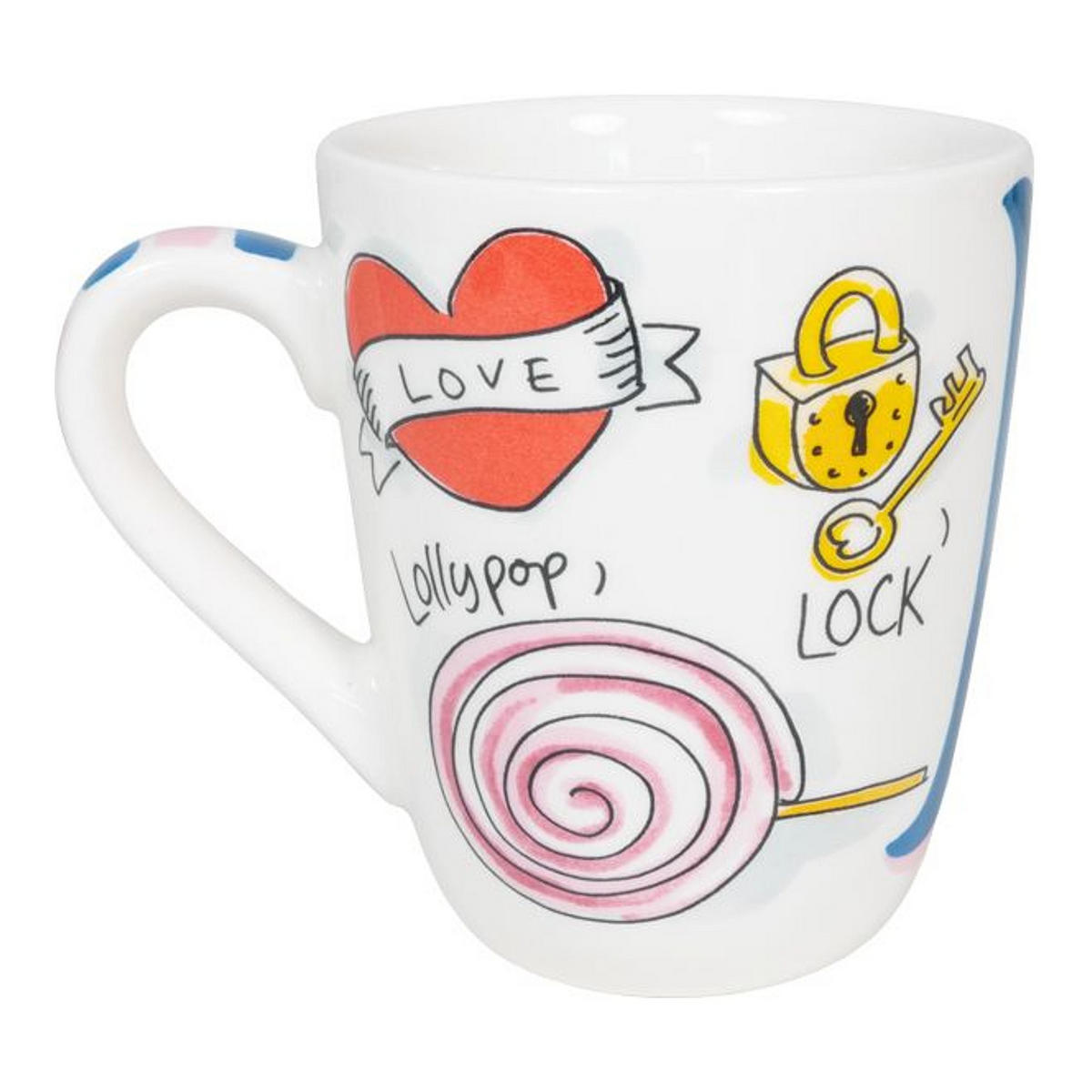 BECHER Liebesbrief L in Bunt - 350 ml - Multicolor, Keramik (0.35L) - Blond Amsterdam