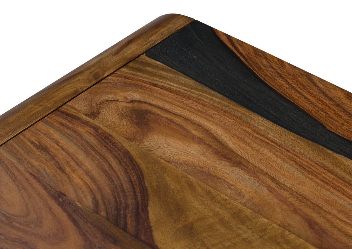 TV-BOARD Sheesham 192x40x48 dunkelbraun lackiert MAILAND #229 - Dunkelbraun, Holz (192/48/40cm) - Massivmoebel24