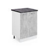 KÜCHENUNTERSCHRANK R-Line Beton 60 cm, AP Anthrazit - Schieferfarben/Weiß, Holzwerkstoff (60/81.6/60cm) - Vicco