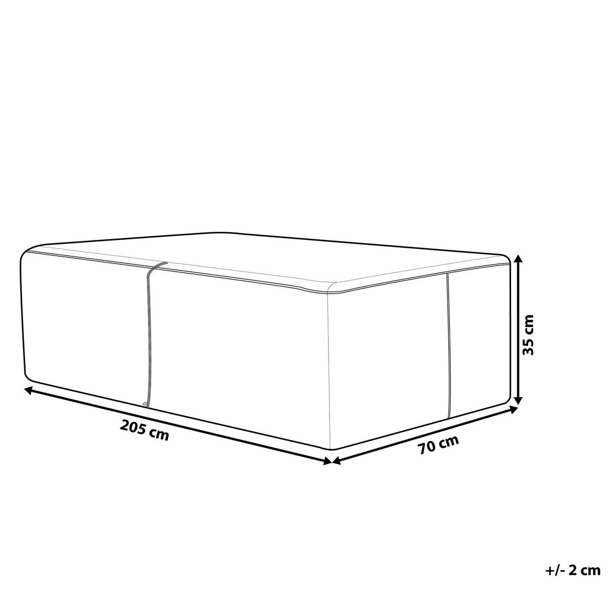 REGENSCHUTZ für Gartenmöbel 205/70/35 cm Chuva - Grau, Kunststoff (205/35/70cm) - Beliani
