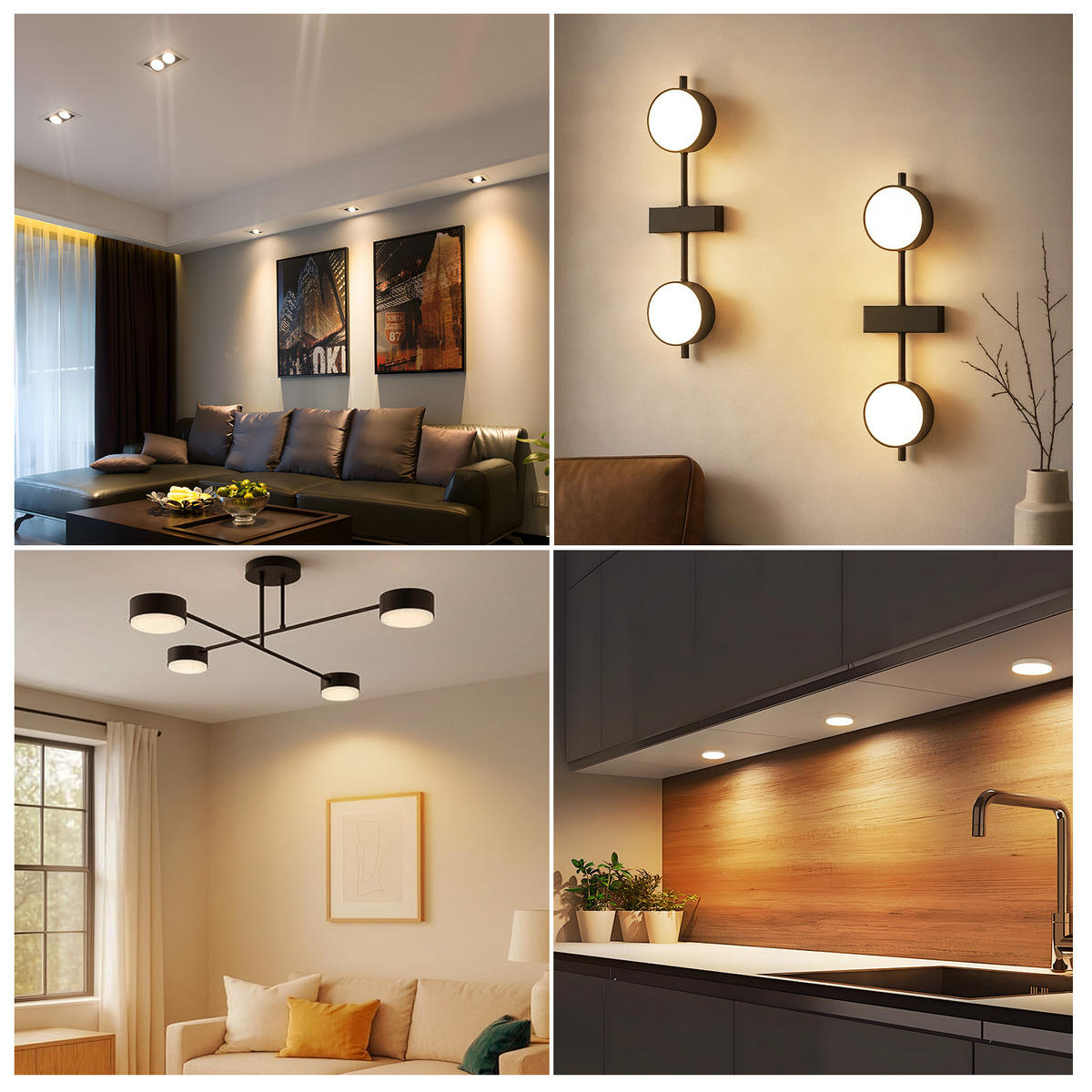 LED-LEUCHTMITTEL 4 Stück GX53 Elvyn 7.4/7.4/2.5 cm - Weiß, Kunststoff (7.4/2.5cm) - ZMH