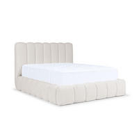 POLSTERBETT CHLOE mit Bettkasten 180x200,Doppelbett mit Stauraum und Lattenrost,Boxspringbett-Optik,ohne Matratze,Schlafzimmer-Hellcreme - Creme, Holz (180/200cm) - Furnistar