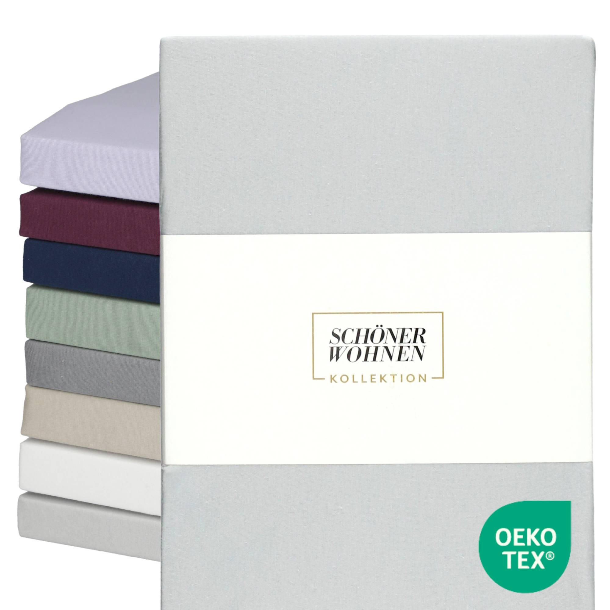 SPANNBETTLAKEN BASIC - Hellgrau, Textil (150/200cm) - Schöner Wohnen