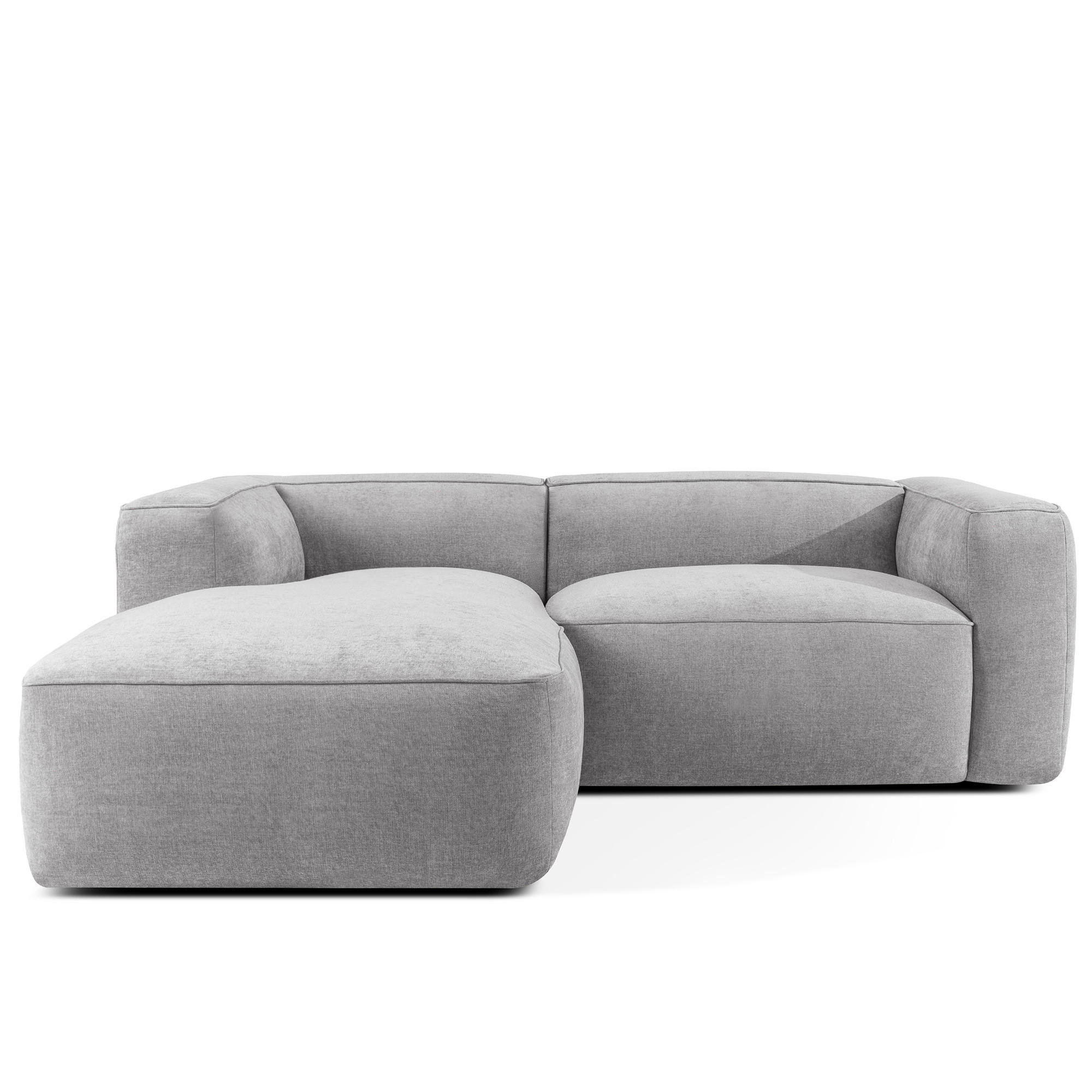 ECKSOFA LINKS FUBBO, Hellgrau - Hellgrau, Holz/Holzwerkstoff (225/176cm) - KONSIMO®