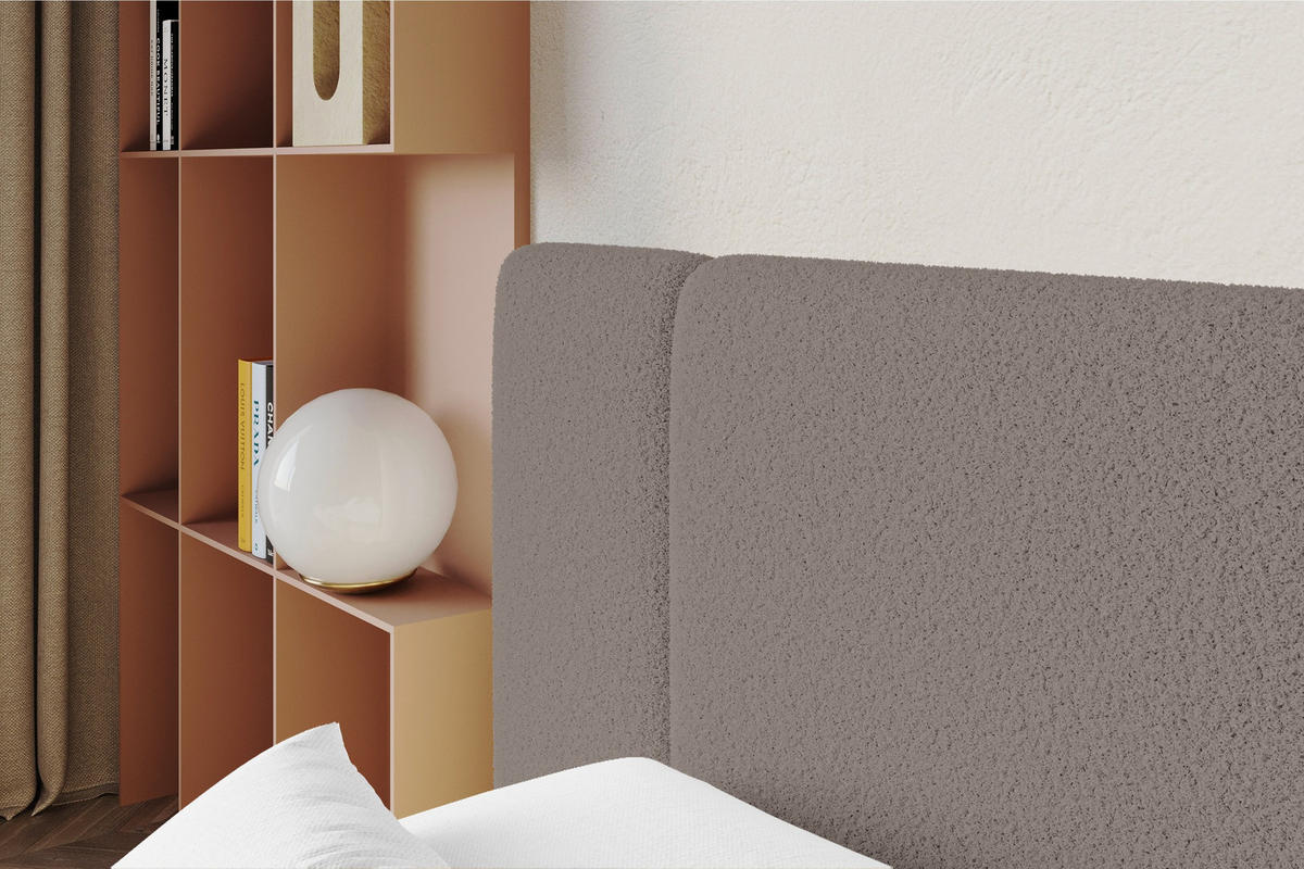 POLSTERBETT mit Bettkasten und Lattenrost, Bett mit Matratze H3/H4 - NILO 140x200 Braun - Braun, Holzwerkstoff/Textil (140/200cm) - ALTDECOR