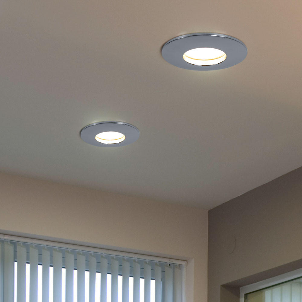 LED EINBAULEUCHTE Chrom Silber - Silberfarben, Metall (8.3/8.3/3.5cm)