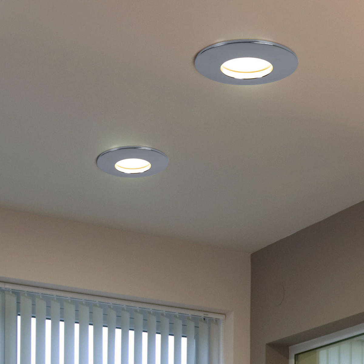 LED EINBAULEUCHTE Chrom Silber - Silberfarben, Metall (8.3/8.3/3.5cm)