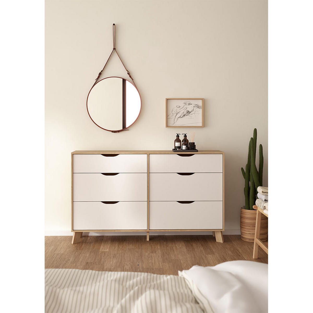 KOMMODE, Ikast, Eiche, Holzwerkstoff, 156 x 40 x 93 cm - Eichefarben, Holzwerkstoff (156/93/40cm) - ebuy24