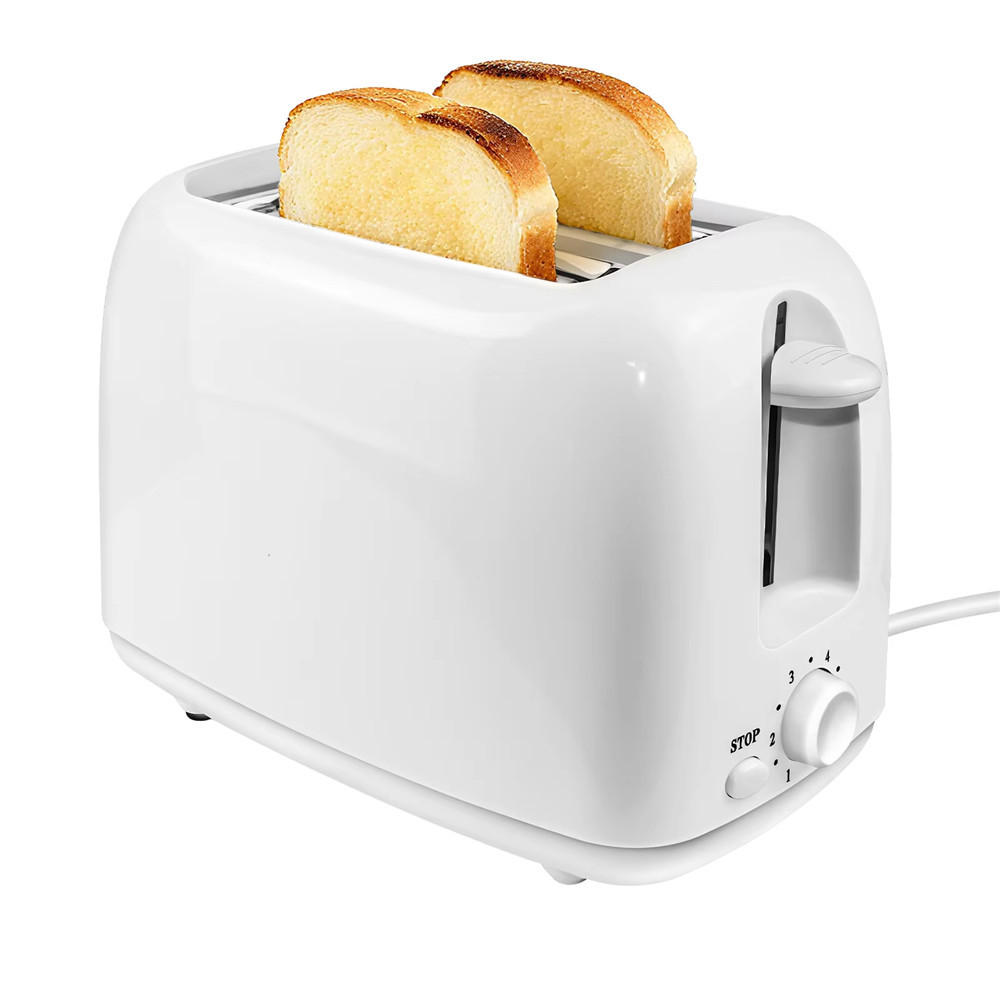 TOASTER 2 Scheiben 6 Modi 230V Sandwich Maker Frühstücksgerät - Weiß, Kunststoff (24/17/11cm) - Kaket
