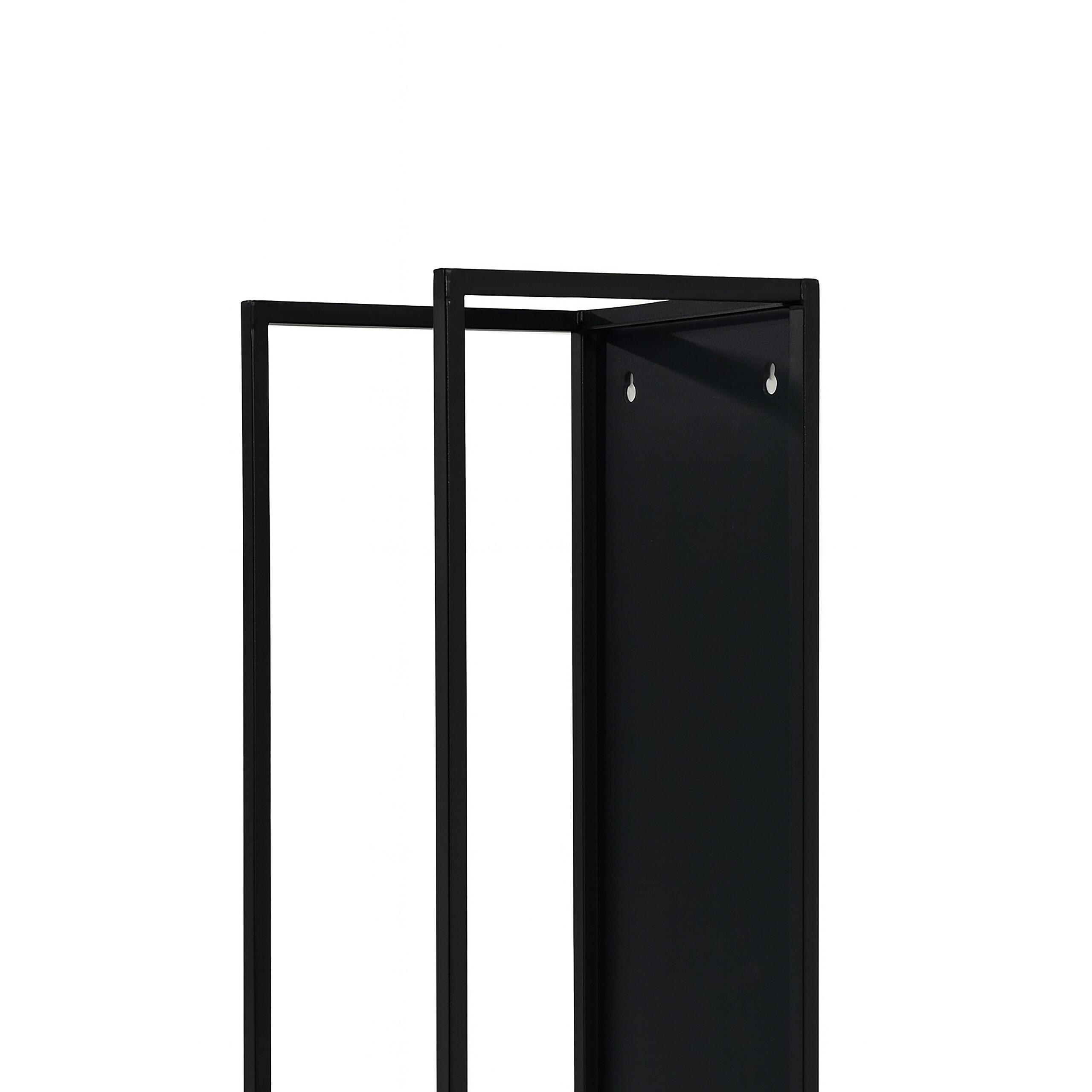Relaxdays Kaminholzregal Schwarz 25x75x25 cm