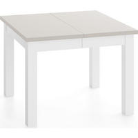 ESSTISCH Toren Weiß ausziehbar verlängerbar quadratisch, Kaschmir 100-300/100/76.5 cm - Kaschmir/Weiß, Holz/Holzwerkstoff (100/100/77cm) - WFL GROUP