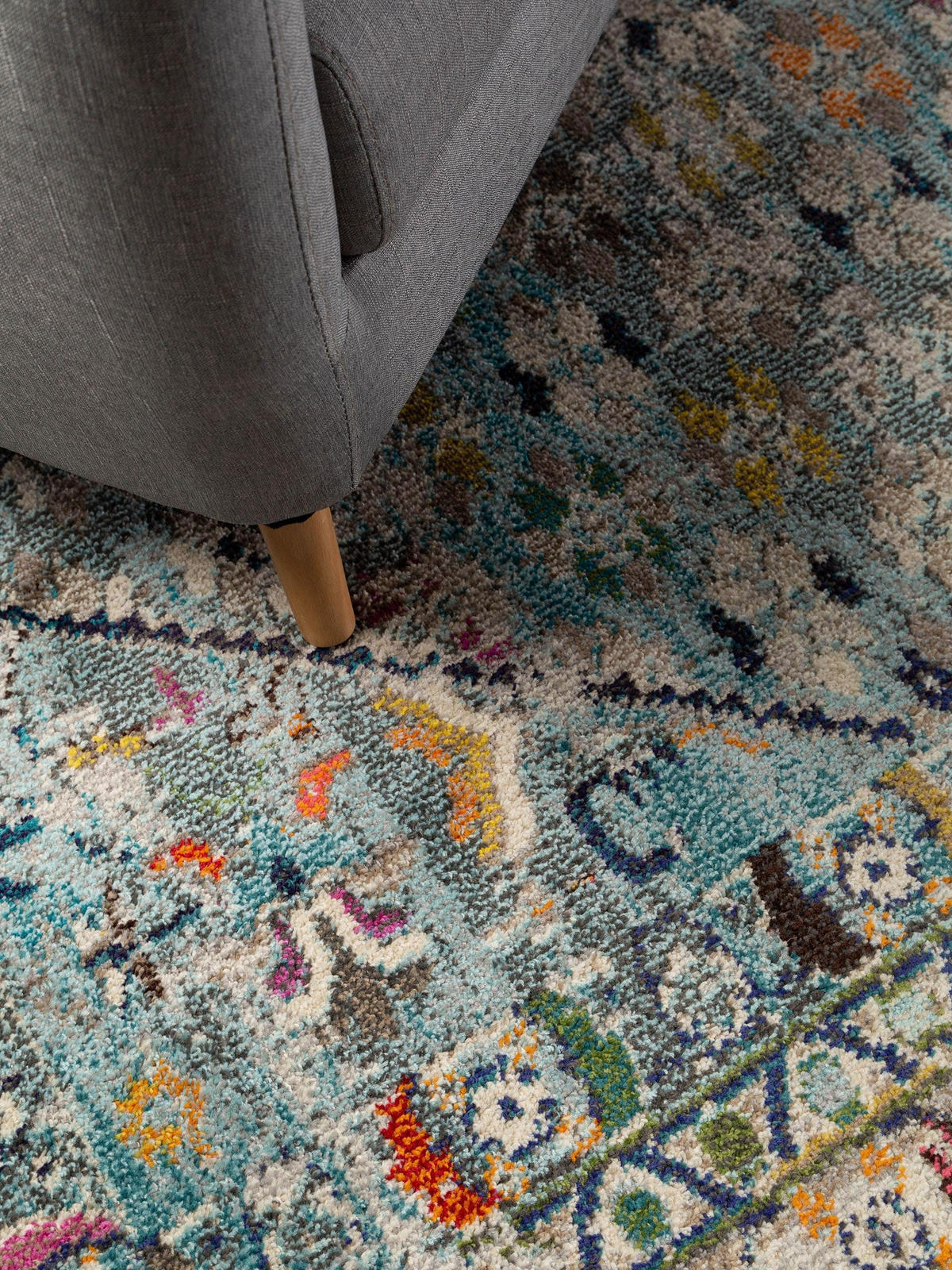 TEPPICH Casa Blau 300x400 cm - Blau, Textil (300/400cm) - benuta Nest