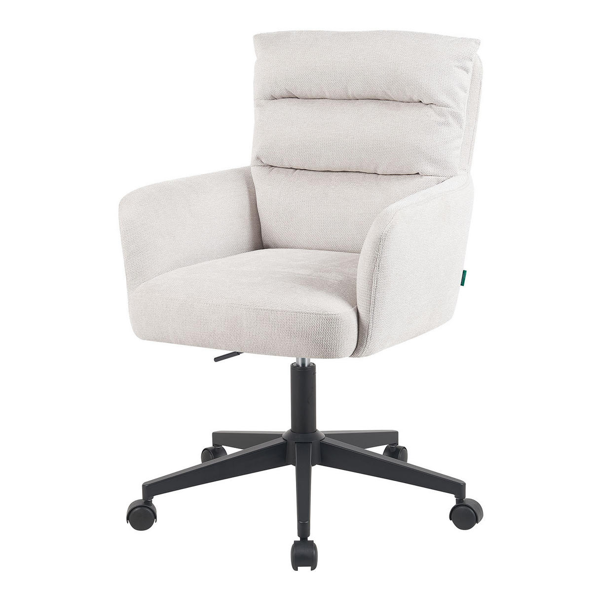 BÜROSTUHL Mika-Riko - Creme/Schwarz, Textil/Metall (59/91/66cm) - DUBI Möbel