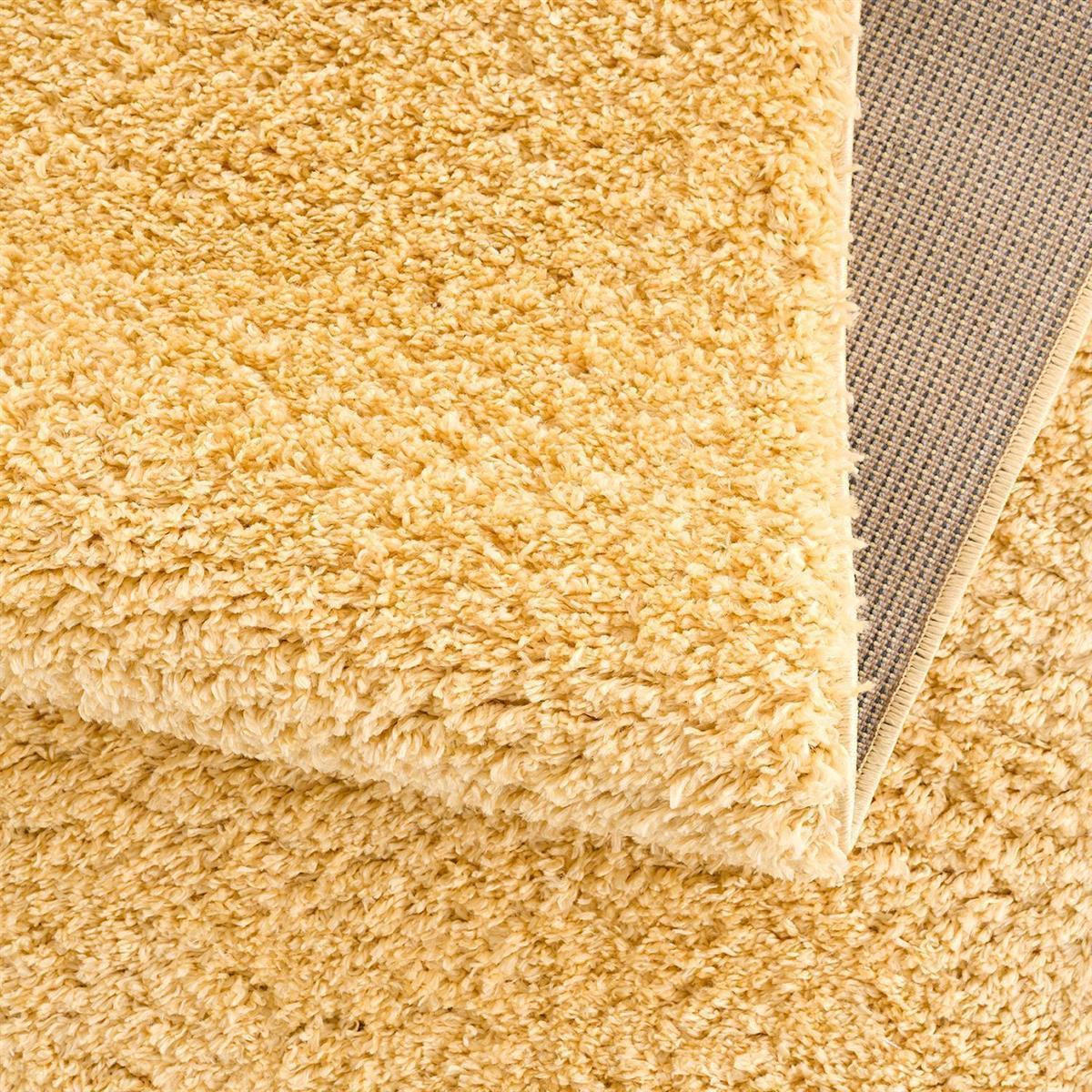 HOCHFLOR-TEPPICH Shaggy Pulpy 100 Gelb 80x300 cm - Gelb, Textil (80/300cm) - carpet city