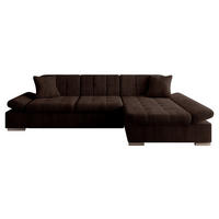 ECKSOFA Montana Cord, Seite: Rechts - Braun, Holz/Textil (278/161cm) - MIRJAN24