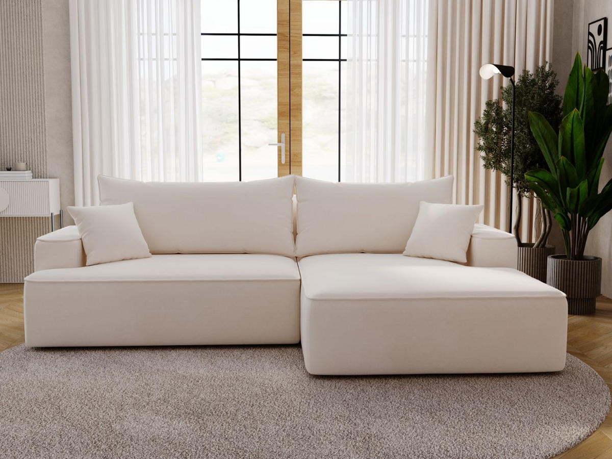 ECKSOFA California Creme Rechts - Creme, Holz/Textil (270/165cm) - Graingold