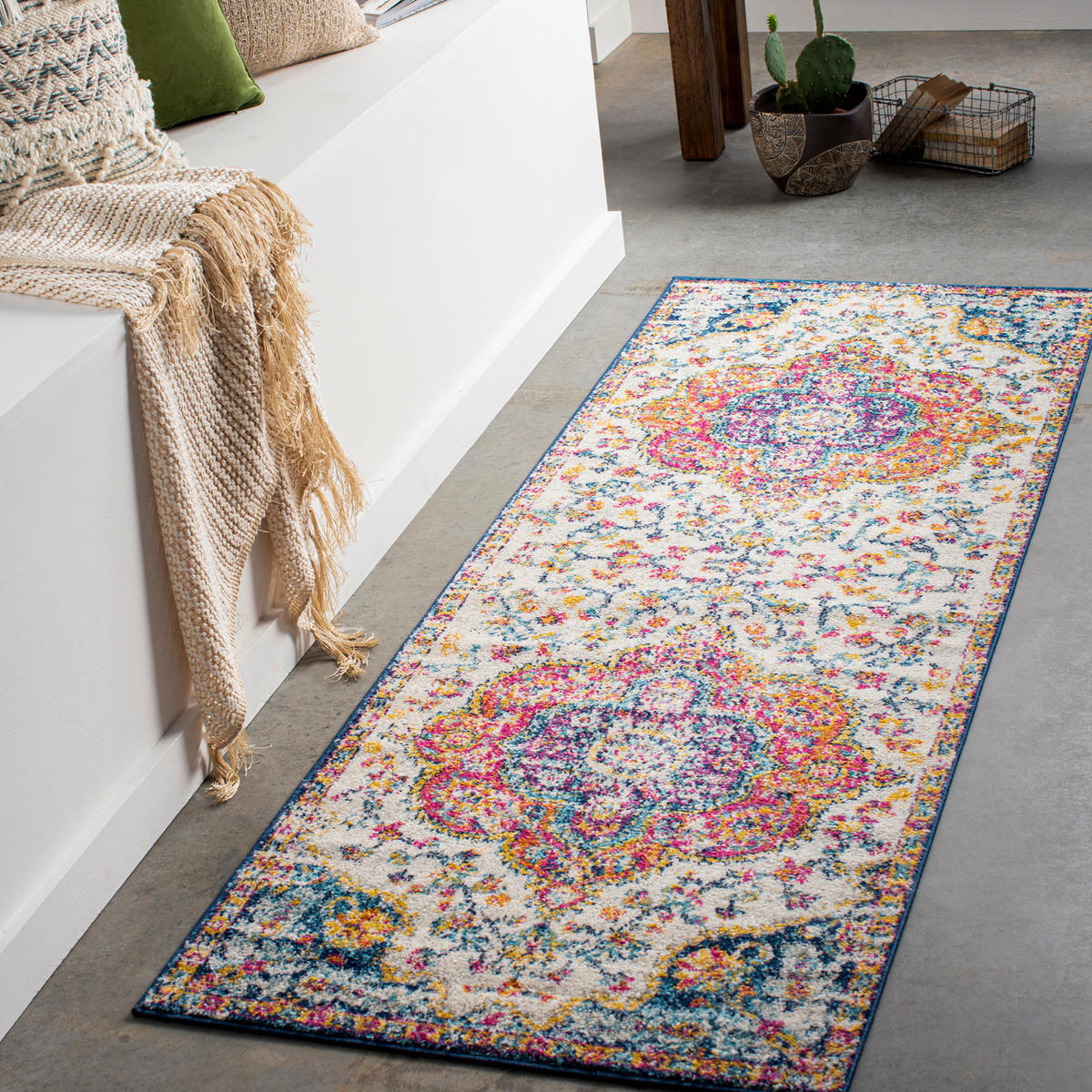 VINTAGE-TEPPICH 80/230 cm Mehrfarbig - Multicolor, Textil (80/230cm) - LIVABLISS