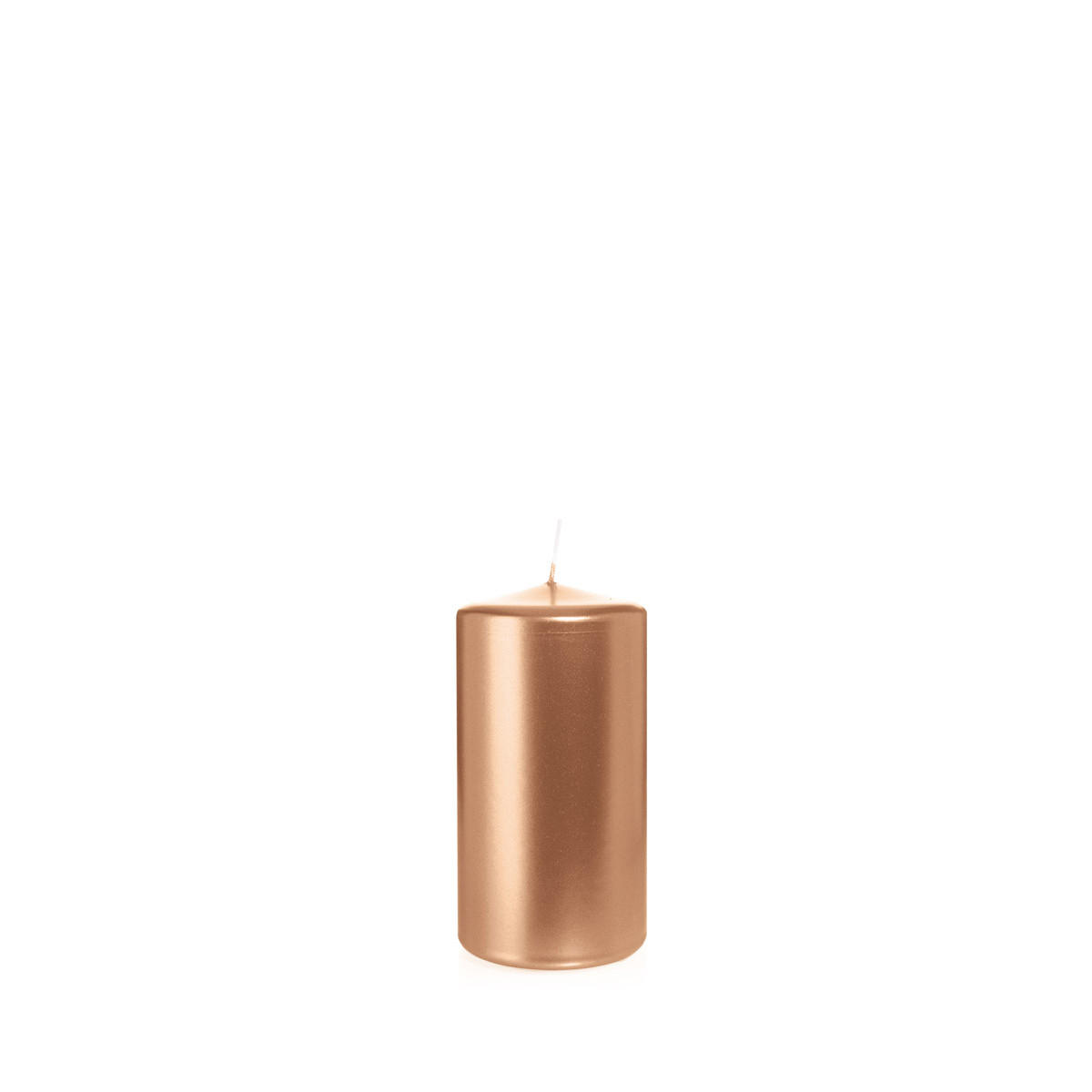 STUMPENKERZEN Rosegold Ø 78 x 150 mm, 8 Stück - Roségold, Paraffin (8/15cm) - Wiedemann Kerzen