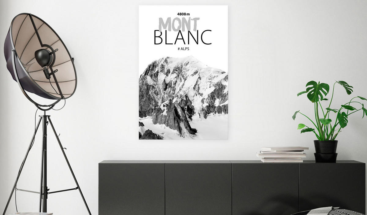 KUNSTDRUCK Schwarz-Weiß 80/120 cm - Schwarz, Textil (80/120cm) - KUNSTLOFT