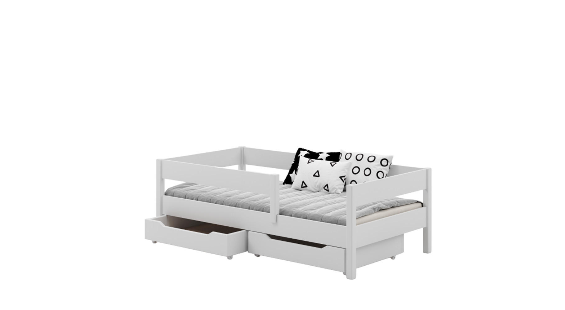 KINDERBETT Mix 200x90 weiß mit Schubladen und Matratze - Weiß, Holzwerkstoff (90/200cm) - LUKDOM