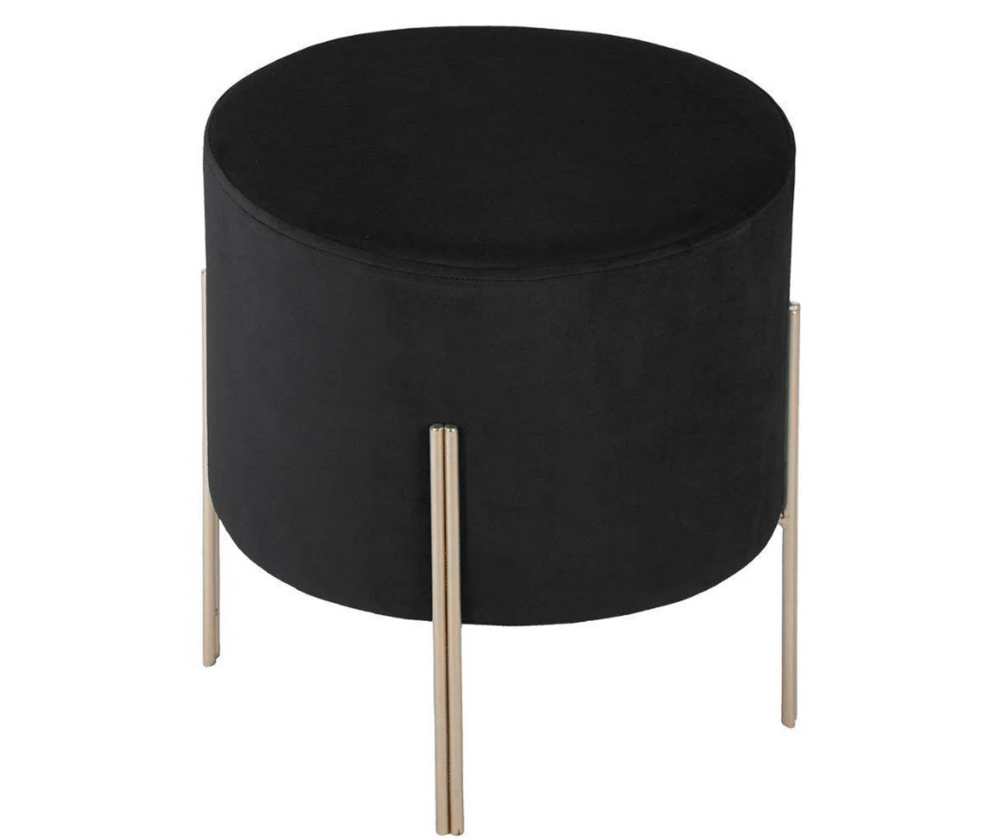 Atmosphera Createur d´interieur Hocker Schwarz 33x40x33 cm