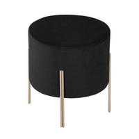 HOCKER 33/33/40 cm - Schwarz, Textil (33/40/33cm) - Atmosphera Createur d´interieur