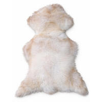 FELL Öko Lammfell Schaffell Natur Geflammt ca. 125 cm - Hellbraun/Beige, Fell (70/125cm) - Provellus