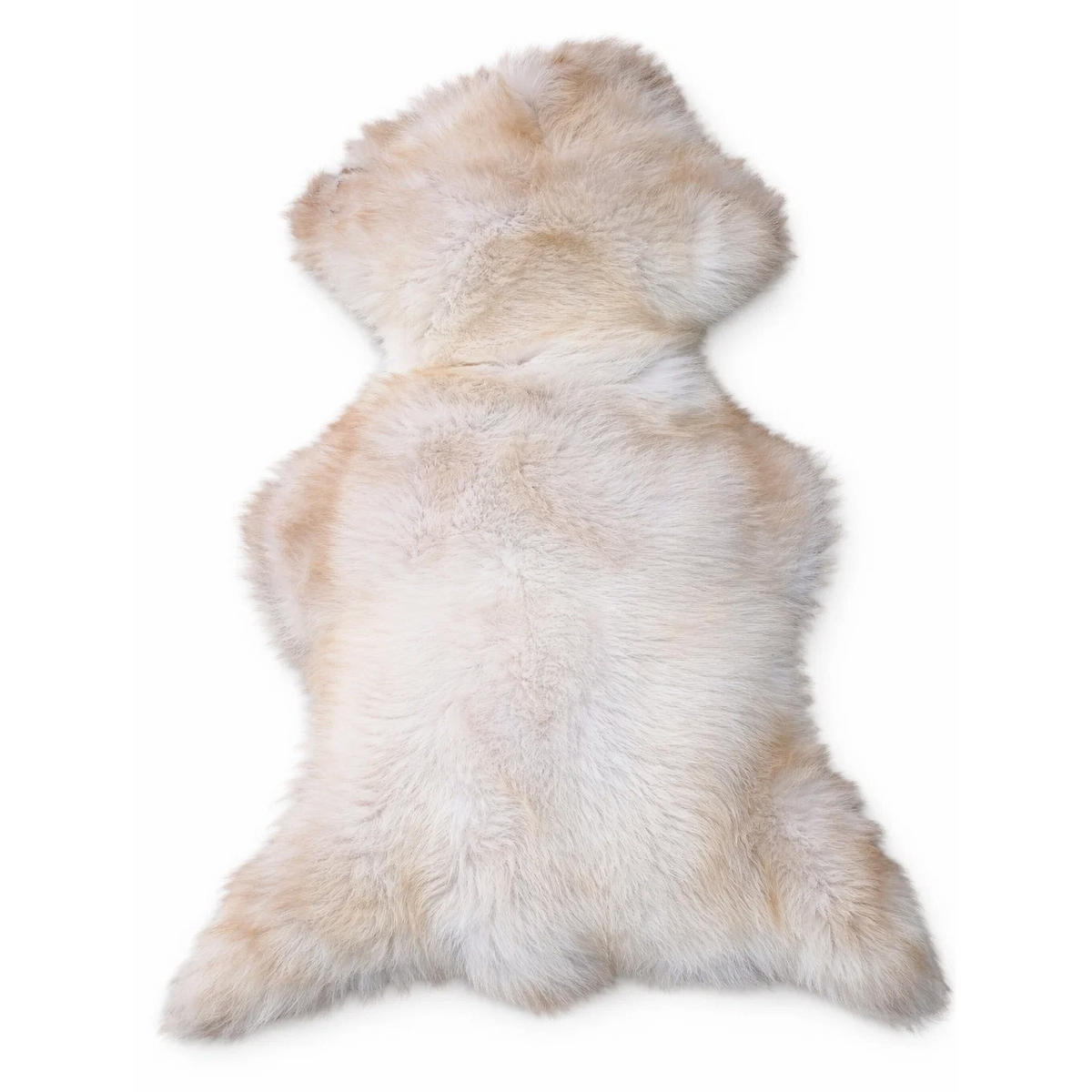 FELL Öko Lammfell Schaffell Natur Geflammt ca. 125 cm - Hellbraun/Beige, Fell (70/125cm) - Provellus