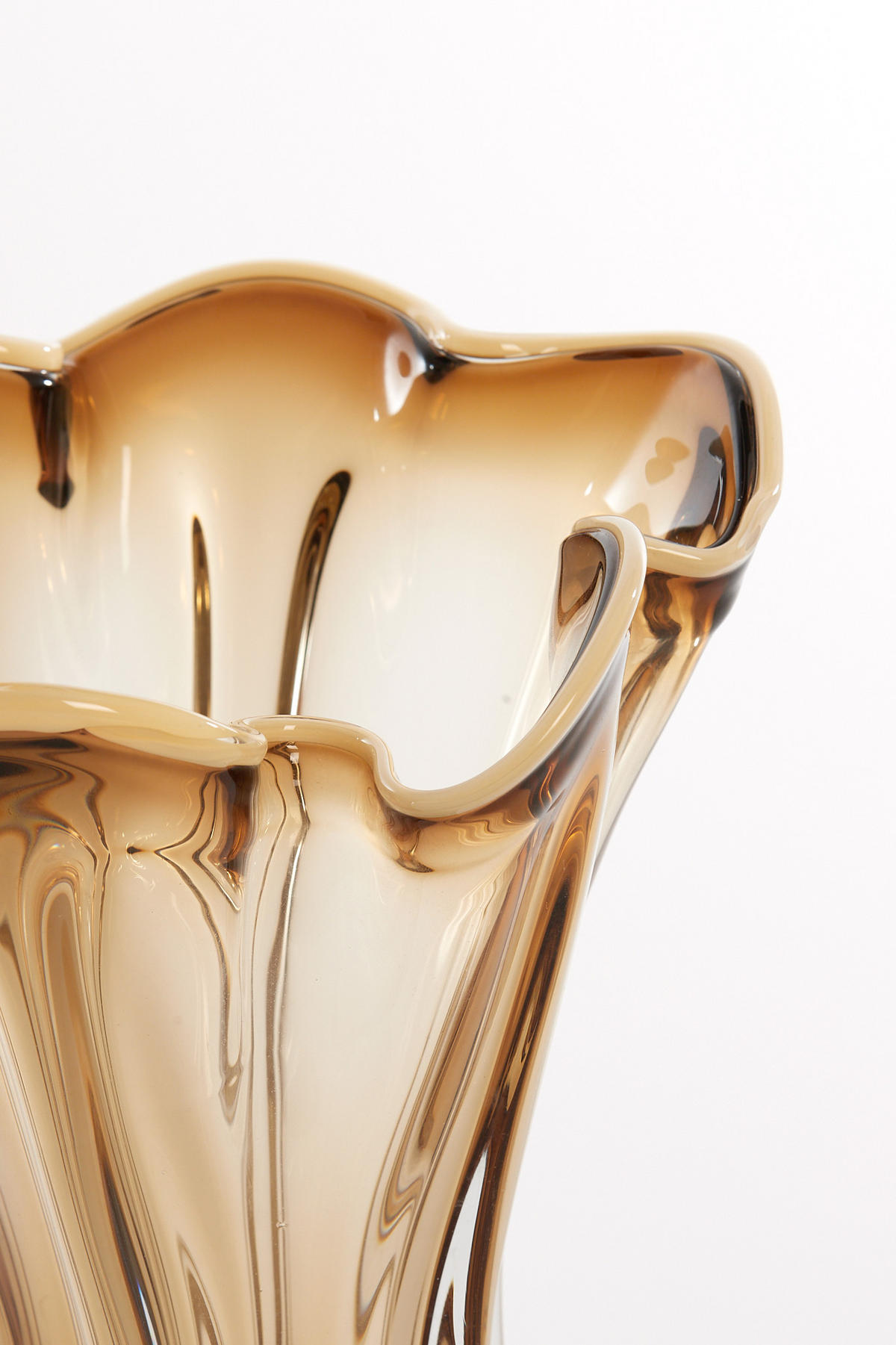 VASE Kazuno Braun Ø26/32 cm - Braun, Glas (26/32cm) - Light & Living