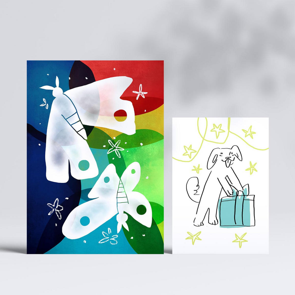 POSTER Set Mit 6 Flügel Der Liebe 1 In Tiere Zusammenfassungen A3 & A4 Rahmenlos - Klar, Papier (29/3cm) - Nacnic