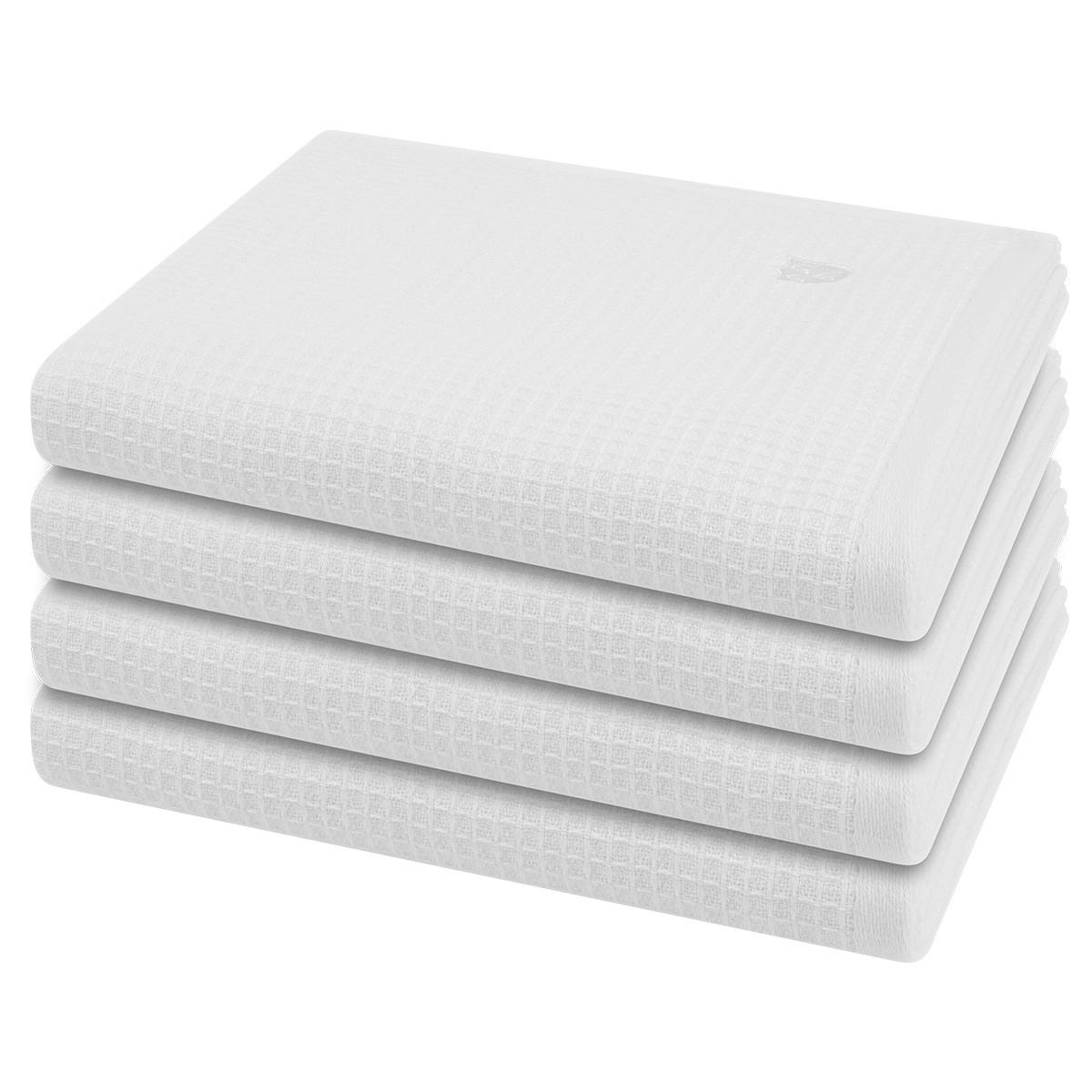 HANDTUCH Pique 4er-Set - Weiß, Textil (50/100cm) - Ross