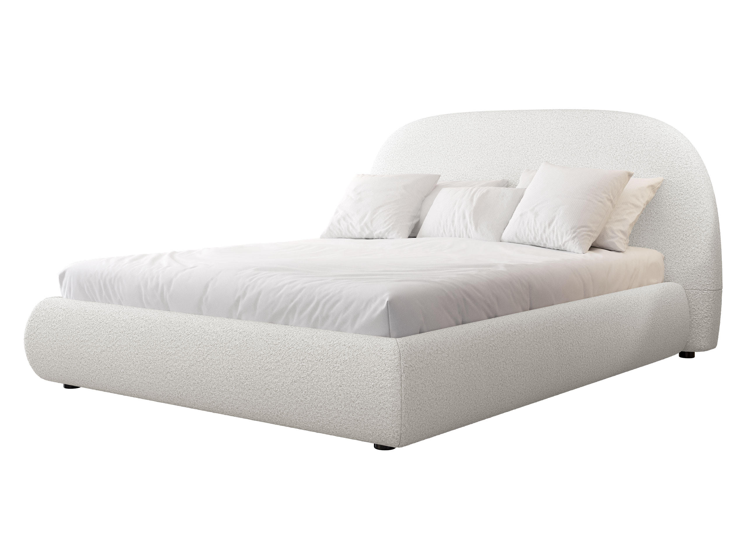 POLSTERBETT Akrenis - Creme/Schwarz, Holzwerkstoff/Textil (180/200cm) - MIRJAN24