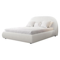 POLSTERBETT Akrenis - Creme/Schwarz, Holzwerkstoff/Textil (180/200cm) - MIRJAN24