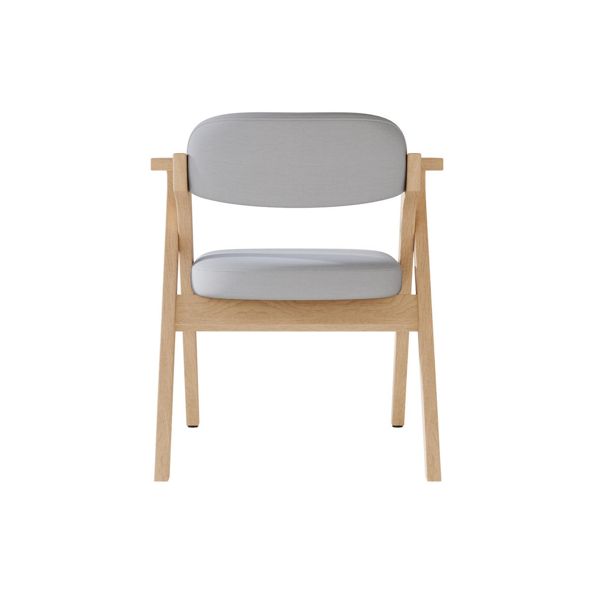 KLAPPSTUHL-SET 6-teilig Grau aus Massivholz mit Armlehnen - Grau, Holz (66.5/76/63.5cm) - MIVRAY