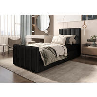 BOXBETT Adelle V Schwarz 80x200 cm - Schwarz, Textil (80/200cm) - B&B Home