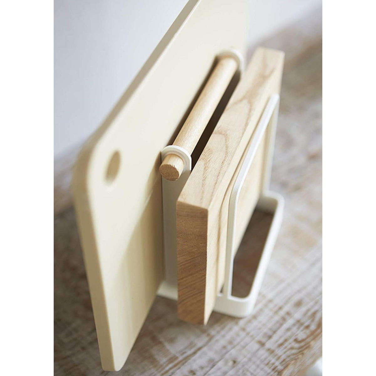 SCHNEIDEBRETTSTÄNDER Tosca 2422 weiß 16/14/11 cm - Weiß, Metall (10.5/16/12.2cm) - Yamazaki