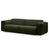 3-SITZER SOFA - Schwarz/Grau, Kunststoff/Textil (251/71/102cm) - home24