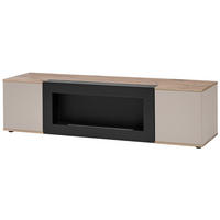 TV-LOWBOARD Viking Eiche, Kaschmir 160 cm, TV Unterschrank mit Ethanol Kamin - Kaschmir/Eichefarben, Holzwerkstoff/Kunststoff (160/45/42cm) - Inn.Furn