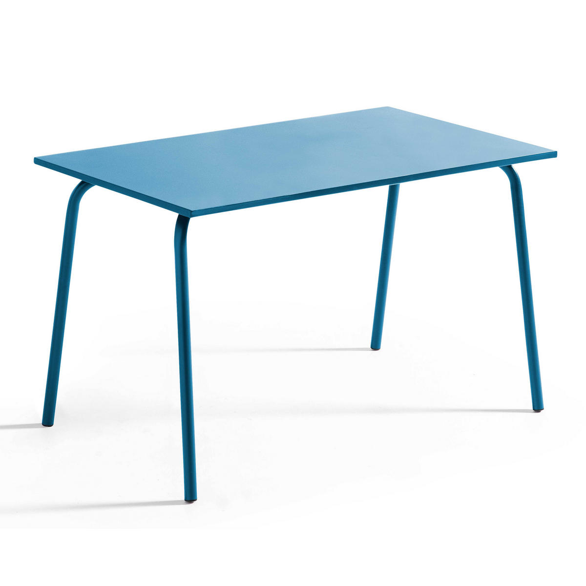 GARTENTISCH , Pazifikblau - Dunkelblau, Metall (120/70/72cm) - Oviala