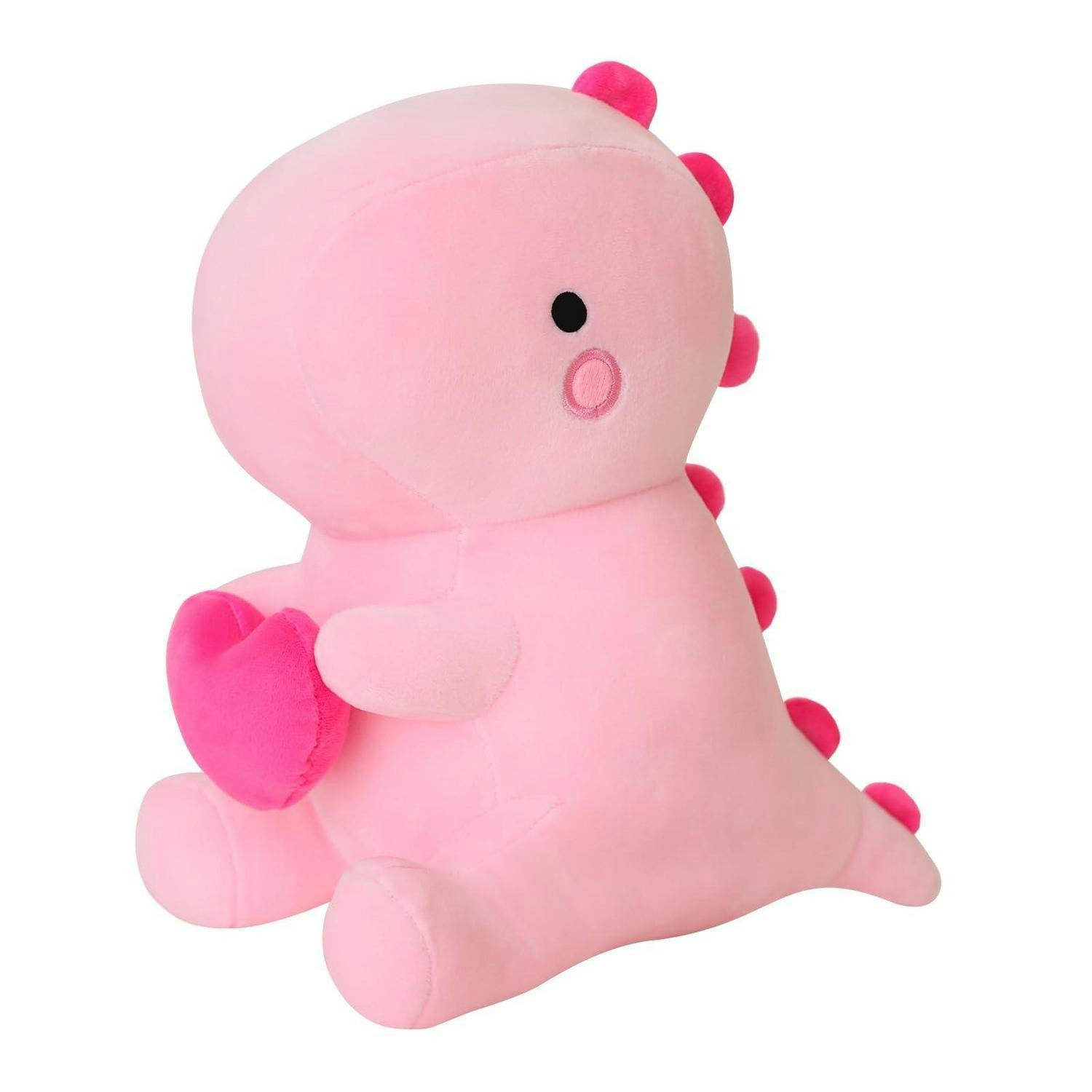 PLÜSCHTIER Dinosaurier mit Herz 50 cm - Rosa, Textil (30.5/45.7cm)