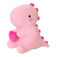 PLÜSCHTIER Dinosaurier mit Herz 50 cm - Rosa, Textil (30.5/45.7cm)