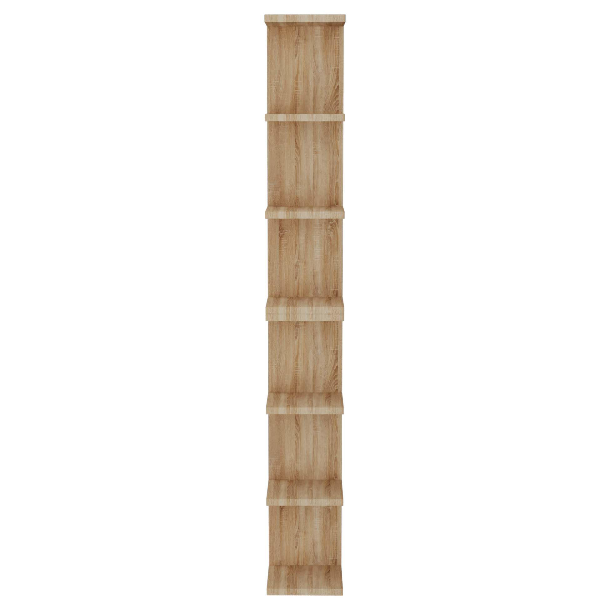 WANDREGAL Natur DIVA Hängeregal schwebend teilbar drehbar - Naturfarben, Holzwerkstoff (25/185/25cm) - Aileenstore