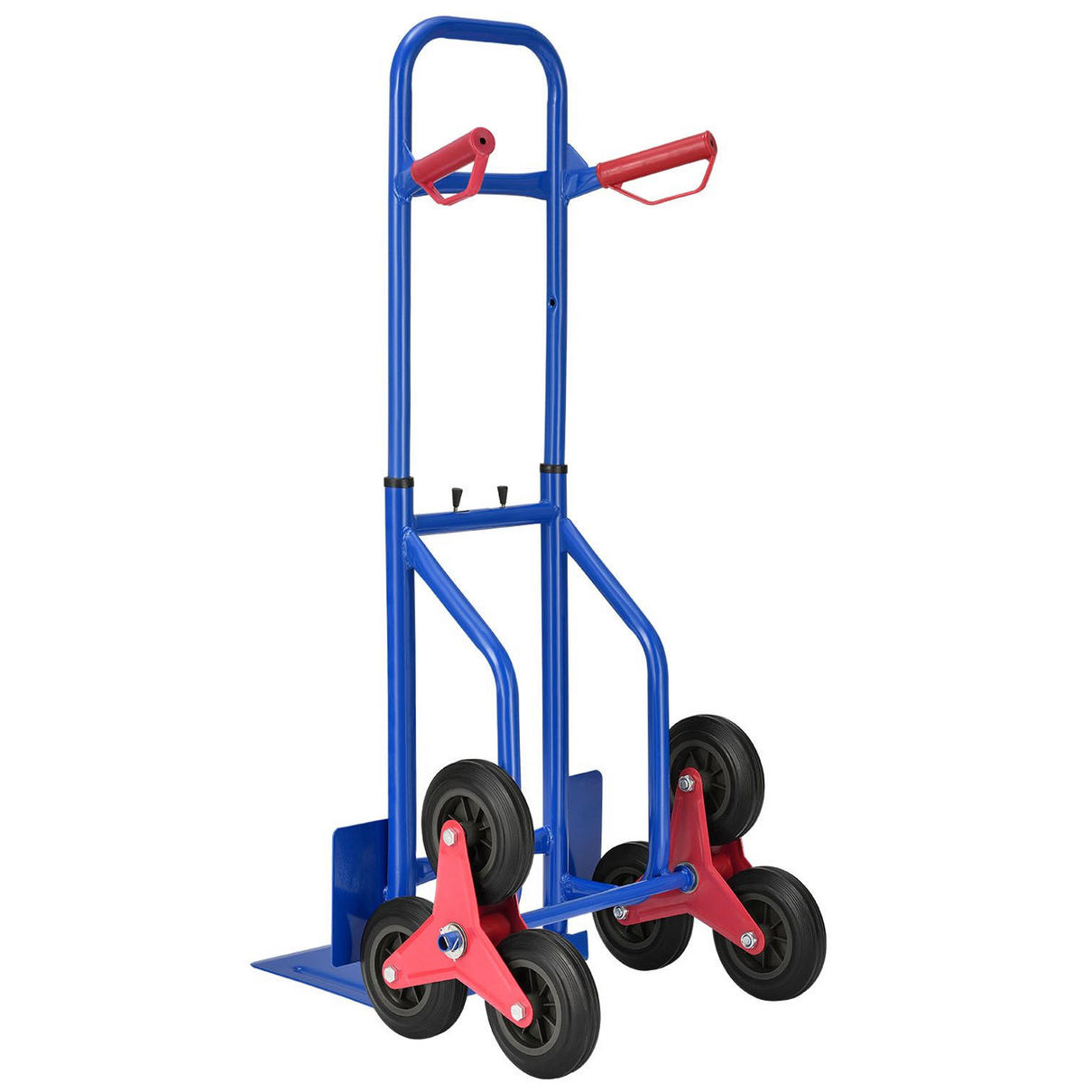 TREPPENSACKKARRE blau mit Dreikranzrädern - Blau, Metall (42/65/115cm) - Juskys