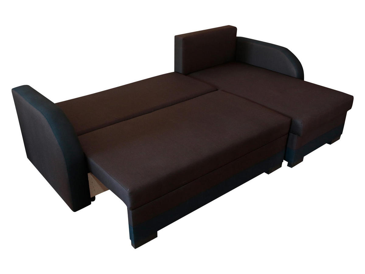 ECKSOFA Jozef - Schwarz/Grau, Holz/Textil (230/140cm) - MIRJAN24