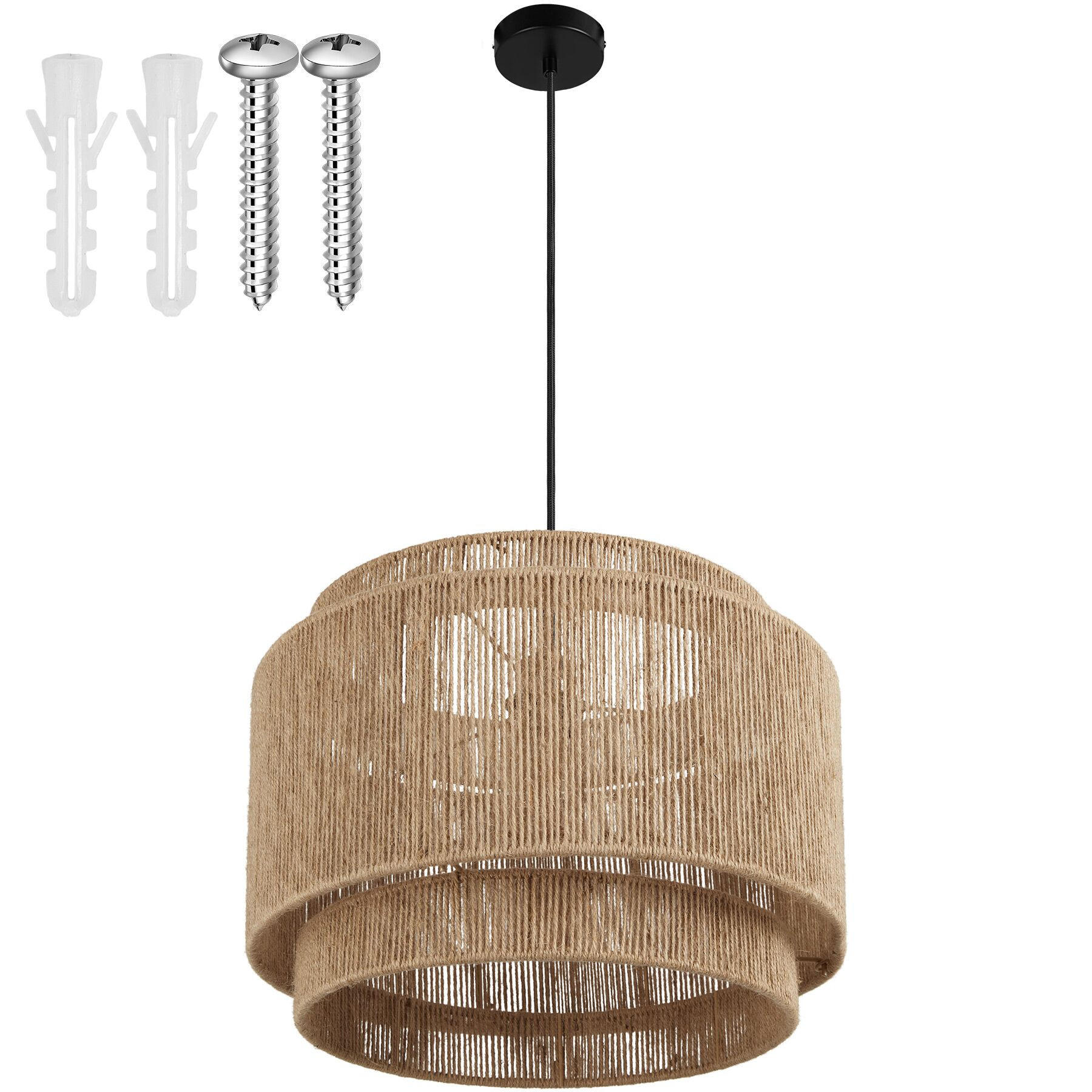 HÄNGELEUCHTE Lignea Lux,46 x 32 cm,natur - Naturfarben, Metall (46/46/32cm) - tectake