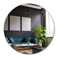 SPIEGEL 70 cm Runder - Blaugrau, Glas (70/70/0.4cm) - TULUP