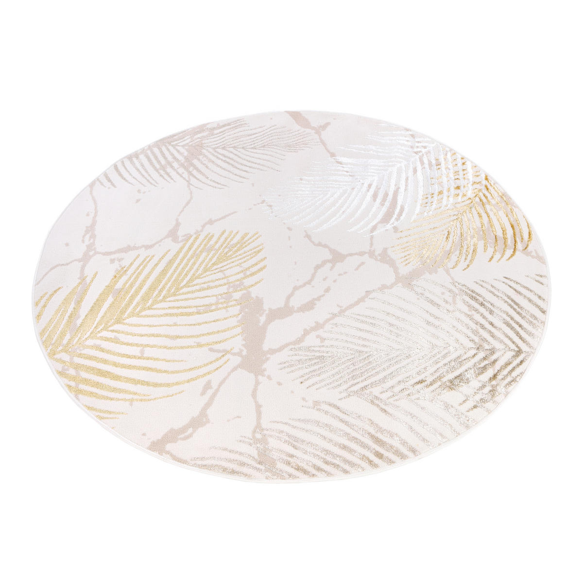 TEPPICH CRYSTAL ROUND Creme 80/80 cm - Creme, Kunststoff (80/80cm) - Tapiso
